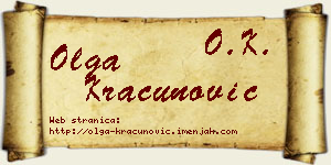 Olga Kračunović vizit kartica